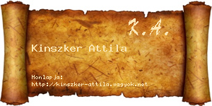 Kinszker Attila névjegykártya