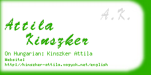 attila kinszker business card